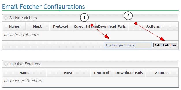 1. Enter a descriptive Name 2. click Add Fetcher On the Fetcher Configuration page enter the information