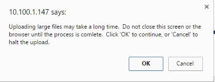 Migration Popup messaga