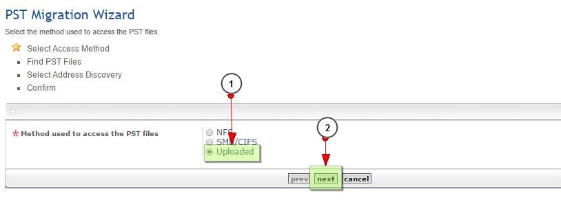 Migrate PST Upload