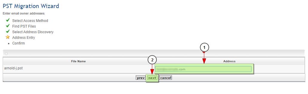 Migration Enter Email Address