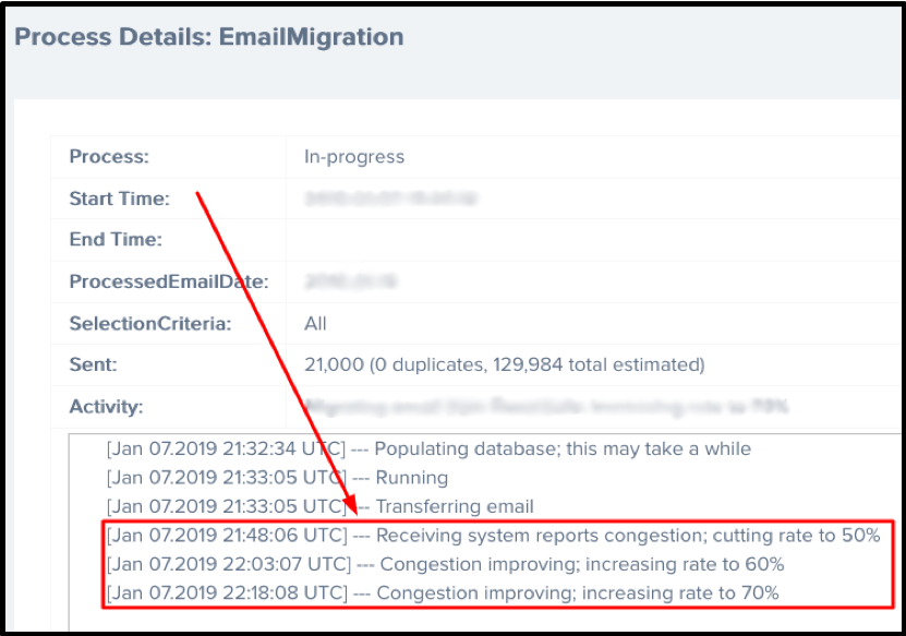 Feedback during Migration